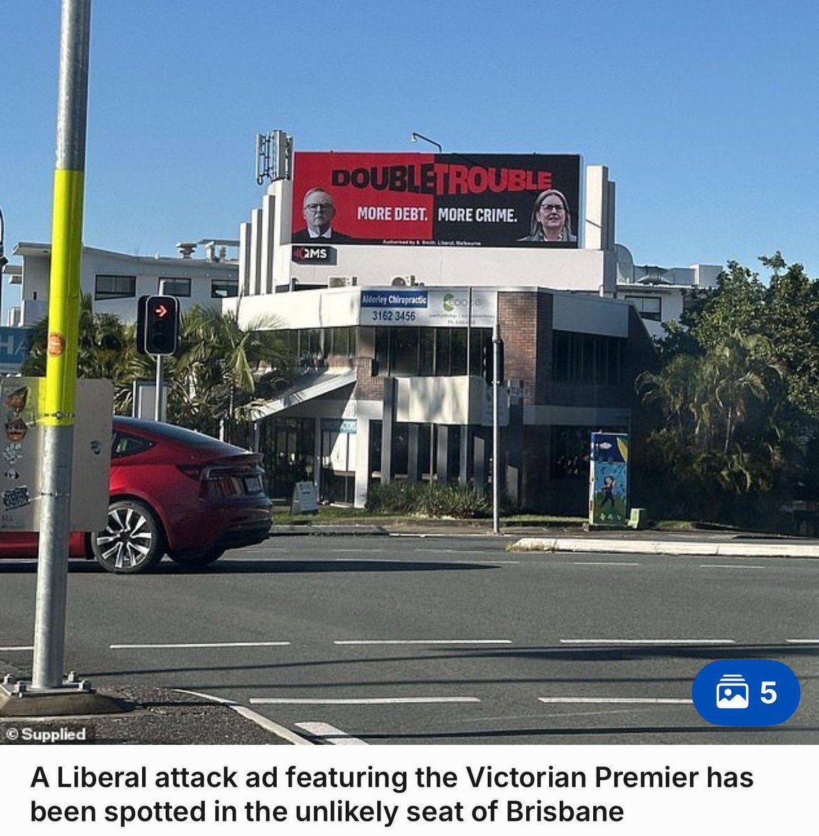 Imagine a scenario where Labor actually loses none of their seats, won by them in Victoria at the 2022 federal election. 

Not hard to imagine when the Victorian Liberal Party is blowing well over 100k for this billboard in……………Brisbane.