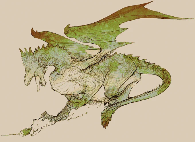 今日ってドラゴンの日なの!? 再掲ばっかで悪いけど私の描いたドラゴンでも見ていってね!!!