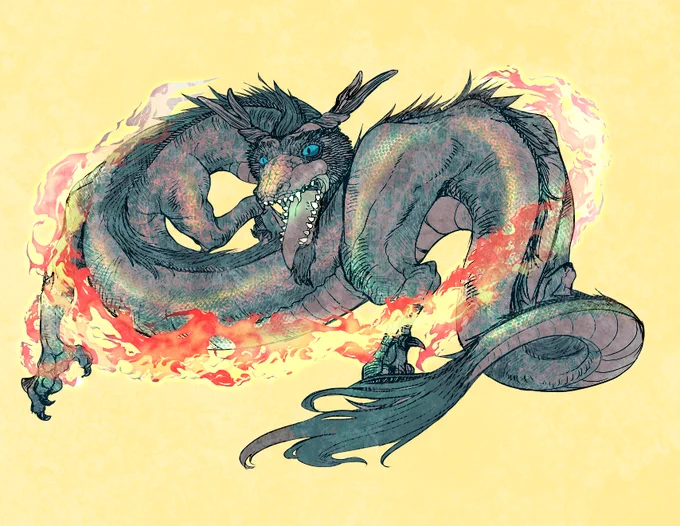 今日ってドラゴンの日なの!? 再掲ばっかで悪いけど私の描いたドラゴンでも見ていってね!!!