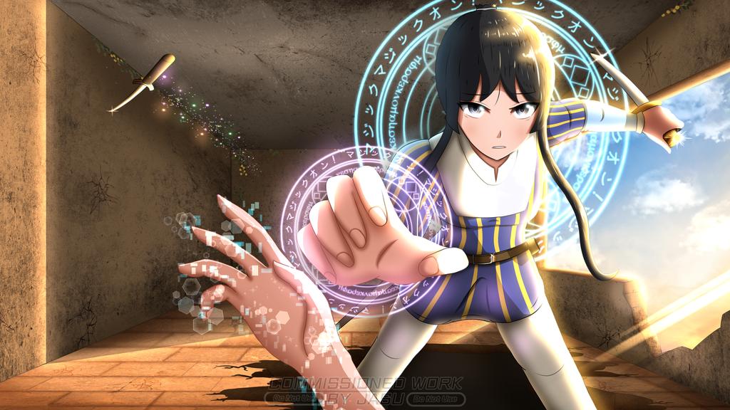 Mio from K-on in her Romeo outfit with Magic twists, commissioned by client!

#Fanarts #K_ON #Mio 
#commissionart  #Commission