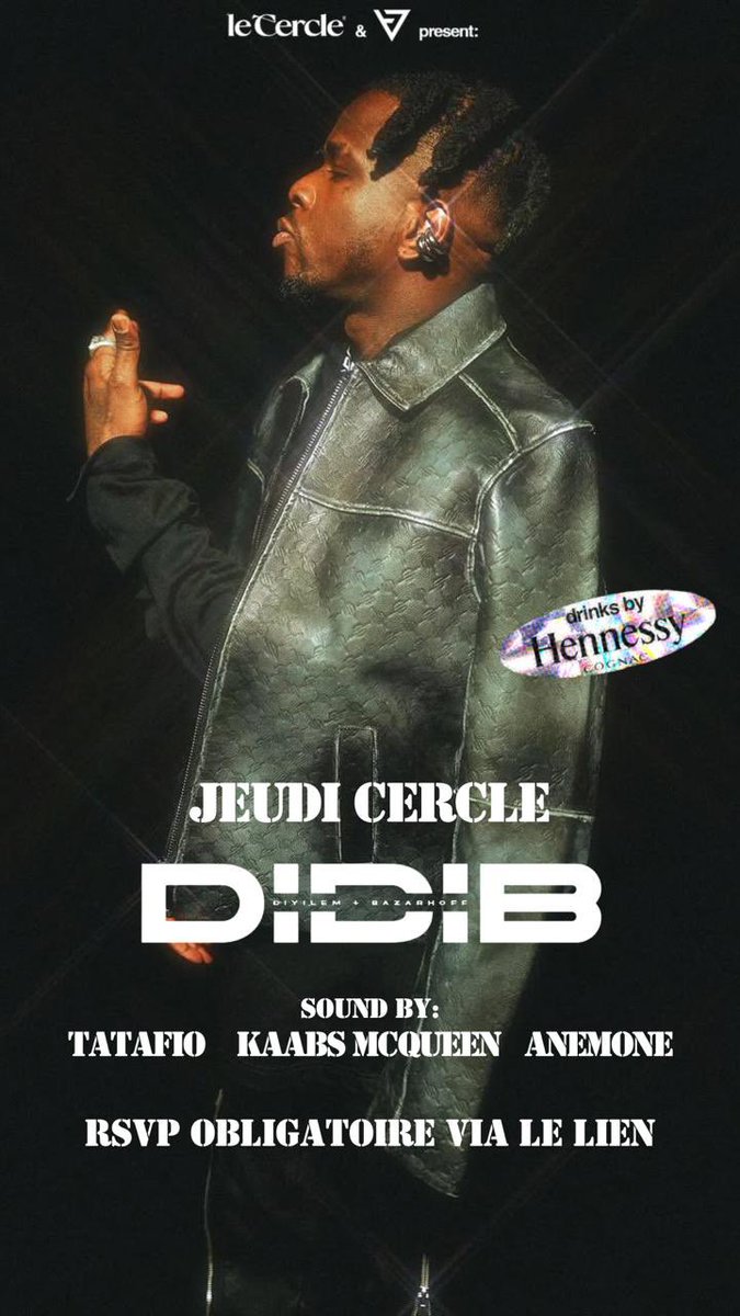 Paris , Jeudi Cercle , Hennessy. 🇫🇷

lu.ma/oi2js3x9