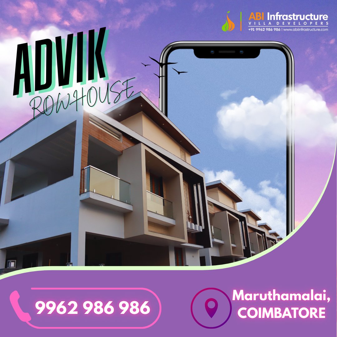 abiinfra's tweet photo. Cheapest Villas For Sale Near Marudhamalai Main Road! You Won’t Believe The Price 😱
link 🔗 : https://t.co/bnZW3HVp5A https://t.co/LnHxNCTYZg