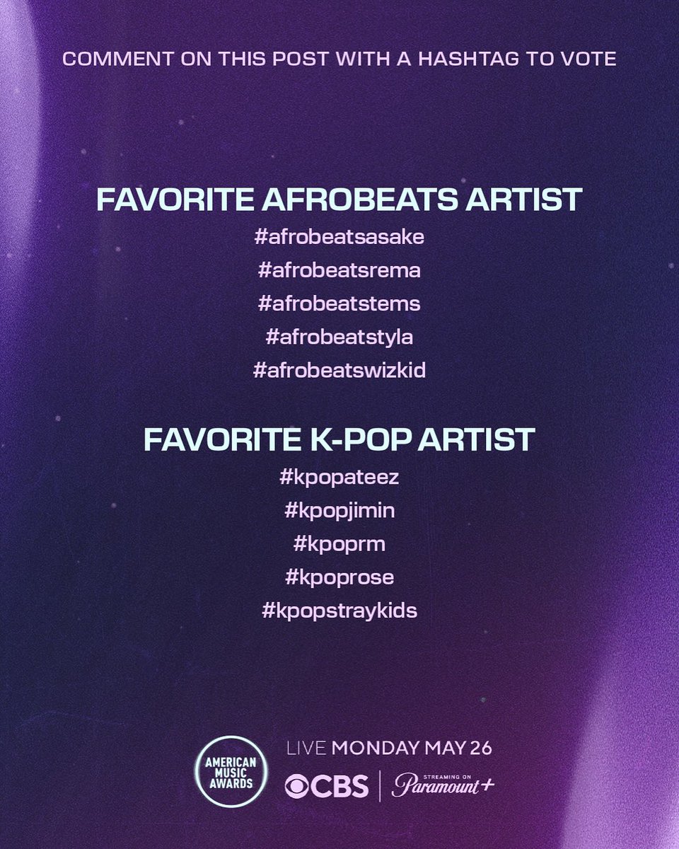 2. Instagram Voting
Comment on the "VOTE HERE" pinned post with the hashtag #kpopateez
🔗: instagram.com/p/DIyc4xpJVJu
Voting ends May 15 (Thu) 11:59:59pm PT

#ATEEZ #에이티즈 <a href="/ATEEZofficial/">ATEEZ(에이티즈)</a>