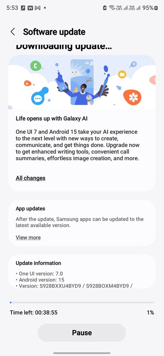 MyselfPriyank's tweet photo. So finally its here. The One UI 7.0
Nagpur, Maharashtra, India 😃

#OneUI7 #Samsung #S24U https://t.co/0peBtb85k6