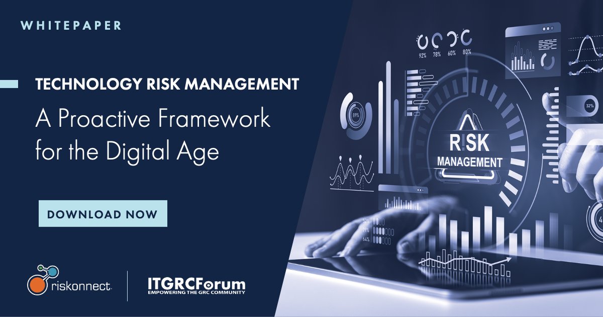 Riskonnect's tweet image. Organizations rely on a vast network of critical IT systems to do business – but the related risks are increasing at an alarming rate. 

📥This white paper explains how to get technology risk under control: bit.ly/4jwZvK2

#ITRisk #TechnologyRisk #ITRiskManagement