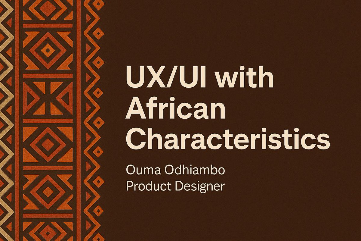 "As a continent, it's time for us to embrace a unique design philosophy that truly reflects who we are." ~ <a href="/otisky06/">OO</a>

#UXUIWithAfricanCharacteristics