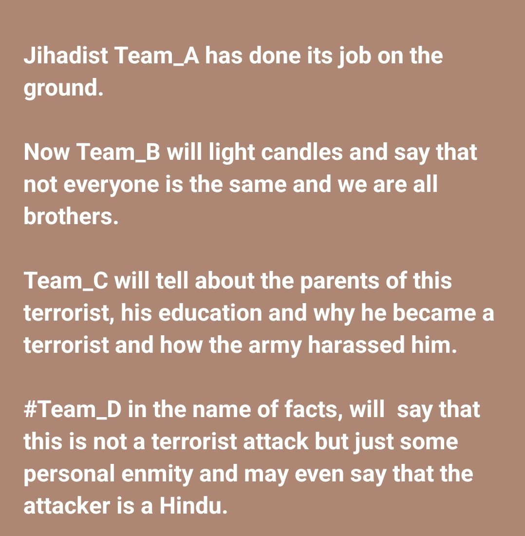 NilamDB's tweet photo. Dear #Hindus, before it becomes too late, wake up if you want to stop this pattern and get united ! 
#BoycottKashmirTourism
#PehalgamTerroristAttack https://t.co/k8BTFdowLl