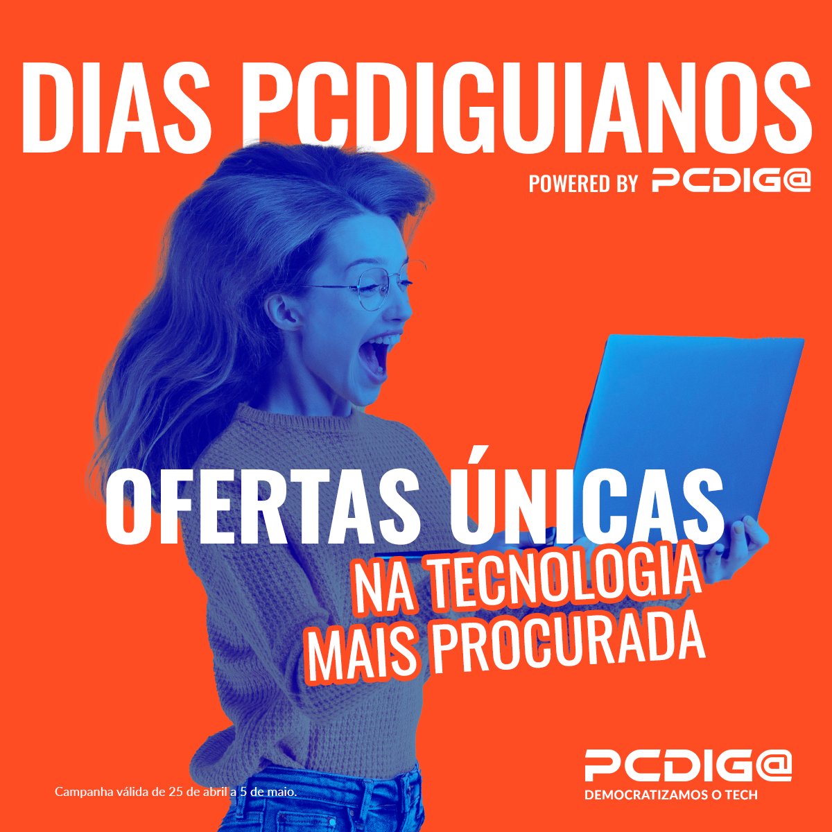 Ofertas únicas na tecnologia mais procurada. Vais ficar de fora do festival dos grandes preços? 🎉 Entregas rápidas em 24/48h. 🚚
Aproveita em ➡️ link.pcdiga.com/342KOgx