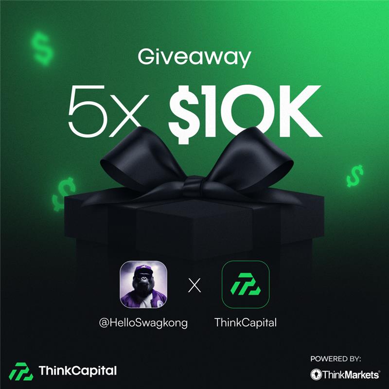 🦍5 x $10K Challenge Account Giveaway🦍

Courtesy of <a href="/thinkcapitalcom/">ThinkCapital</a> 

How to enter:

Must follow
<a href="/thinkcapitalcom/">ThinkCapital</a> 
<a href="/HelloSwagkong/">Swag Kong</a> 

🦍Like &amp; Retweet
🦍Tag 4 traders
🦍Join Discord: discord.gg/YvBajbZTFQ

Drop the proof

Winners in 7 Days💜🤘