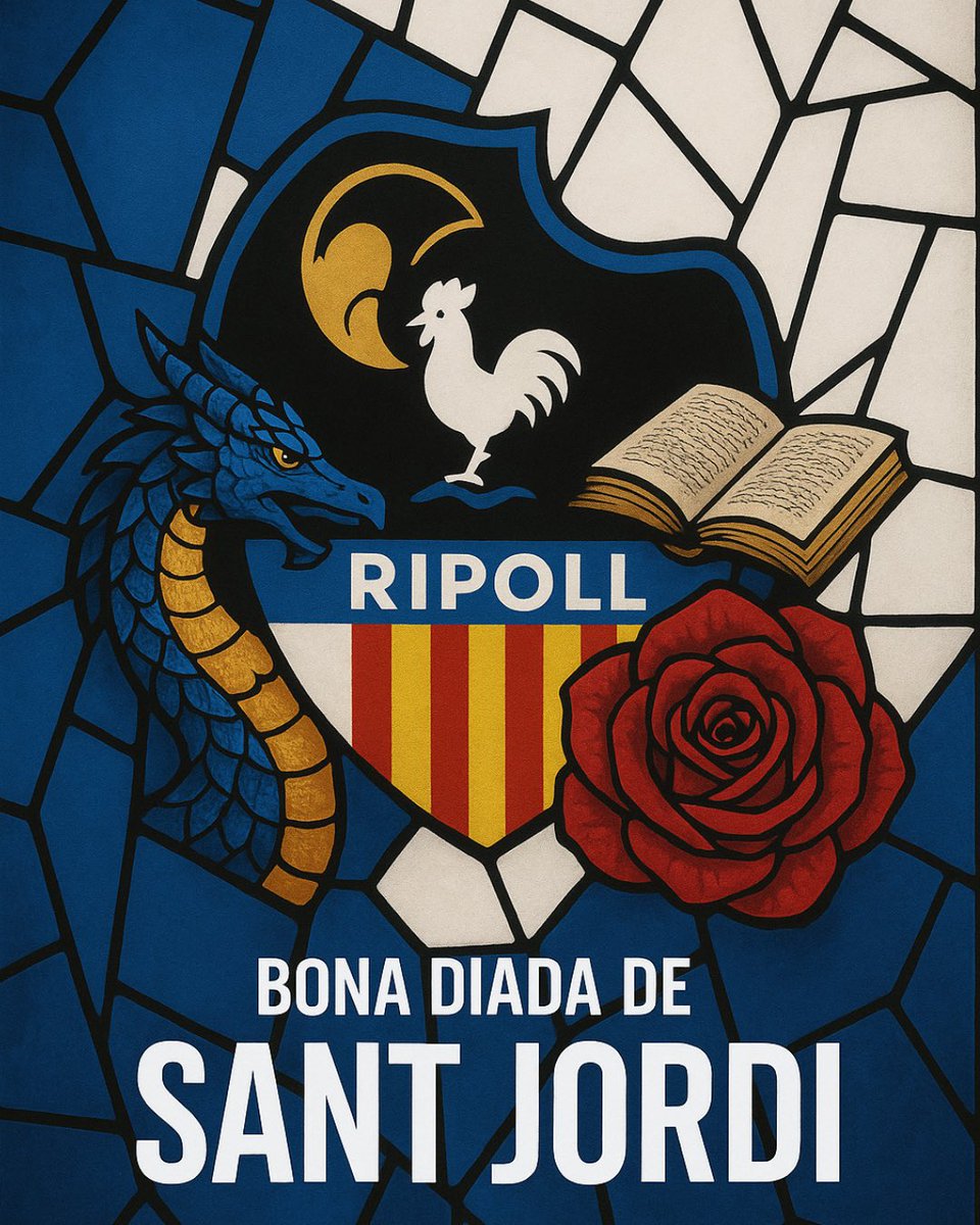 🌹💙 El #CFRipoll us desitja una BONA DIADA DE SANT JORDI! 📖🐉
