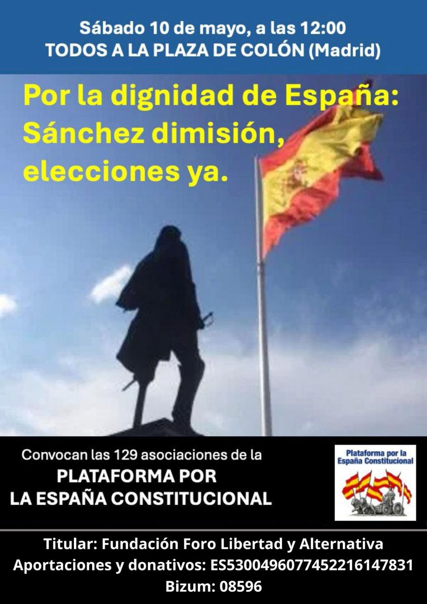 fdenaes's tweet photo. La Fundación DENAES se suma a esta convocatoria. Les esperamos el sábado 10 de mayo https://t.co/SCMuKlITqc