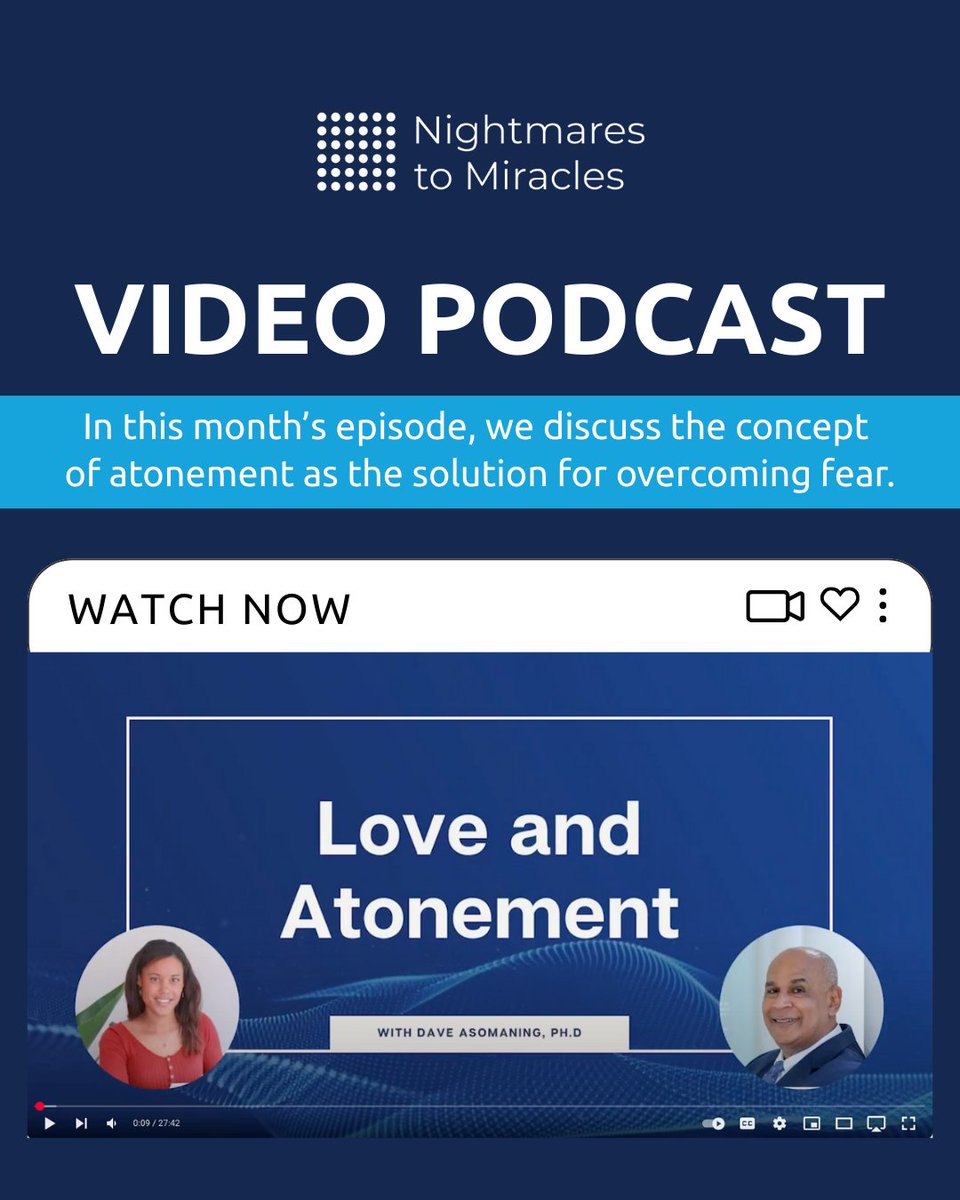 What if love is the answer to #fear? 💫

In this episode, we’re diving into #atonement as described in Chapter 2 of A Course in Miracles, not as guilt or punishment, but as the divine undoing of fear. Watch now!

youtube.com/watch?v=v342b1…

#davidasomaning