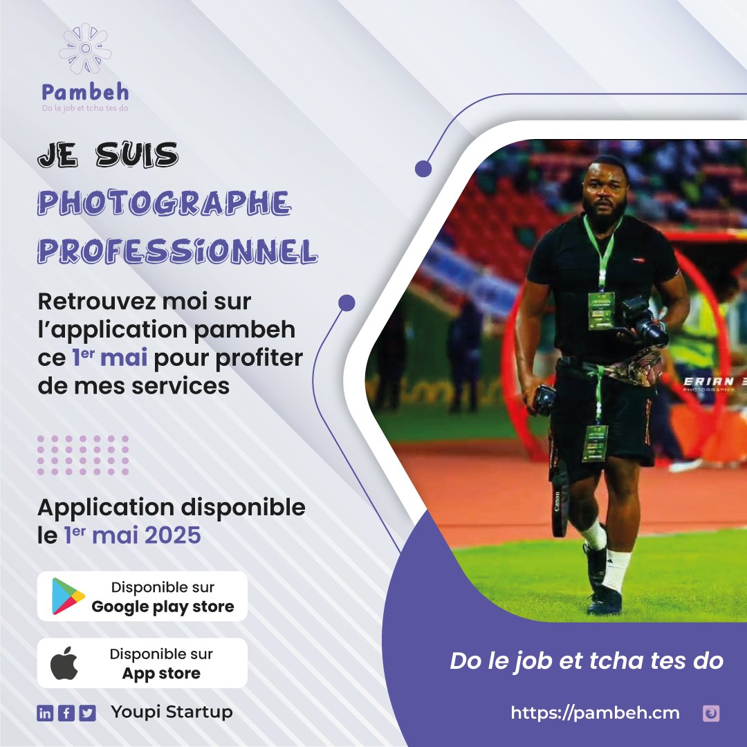 L'application sera disponible dès le 1er mai !
inscrivez-vous dès maintenant pour faire partie des premiers utilisateurs via ce lien :
pambeh.cm

#pambeh #argent #reussite