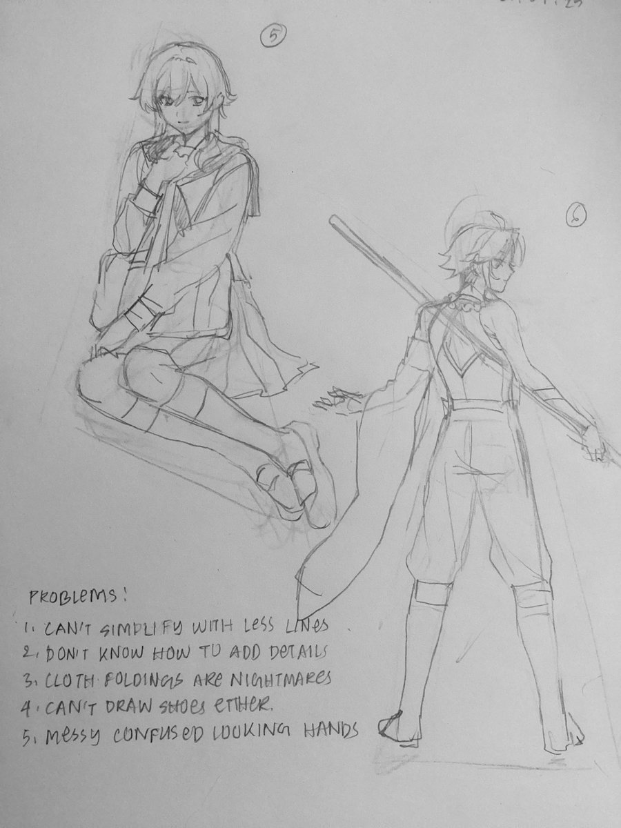 I will at least continue my daily 6 figures sketching when my exams start. 🫠
I hate how I cant simply lines well and make the sketches look too confusing. Maybe if I can continue it up to 60 days, I might actually see some significant improvements 🙂‍↕️🙂‍↕️