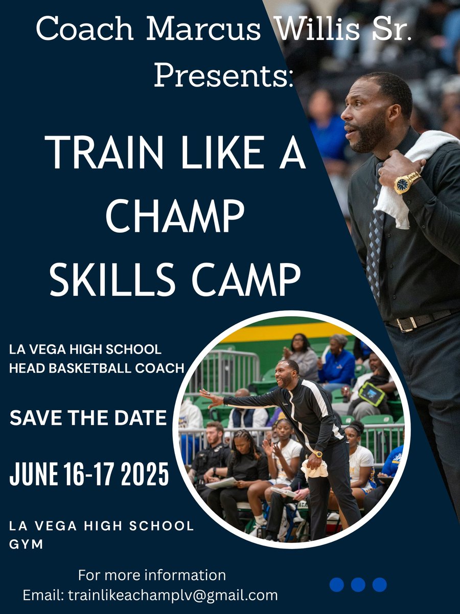 SAVE THE DATE, JUNE 16TH &amp; 17TH‼️

Train Like A Champ Skills Camp 🏀

More information coming soon!