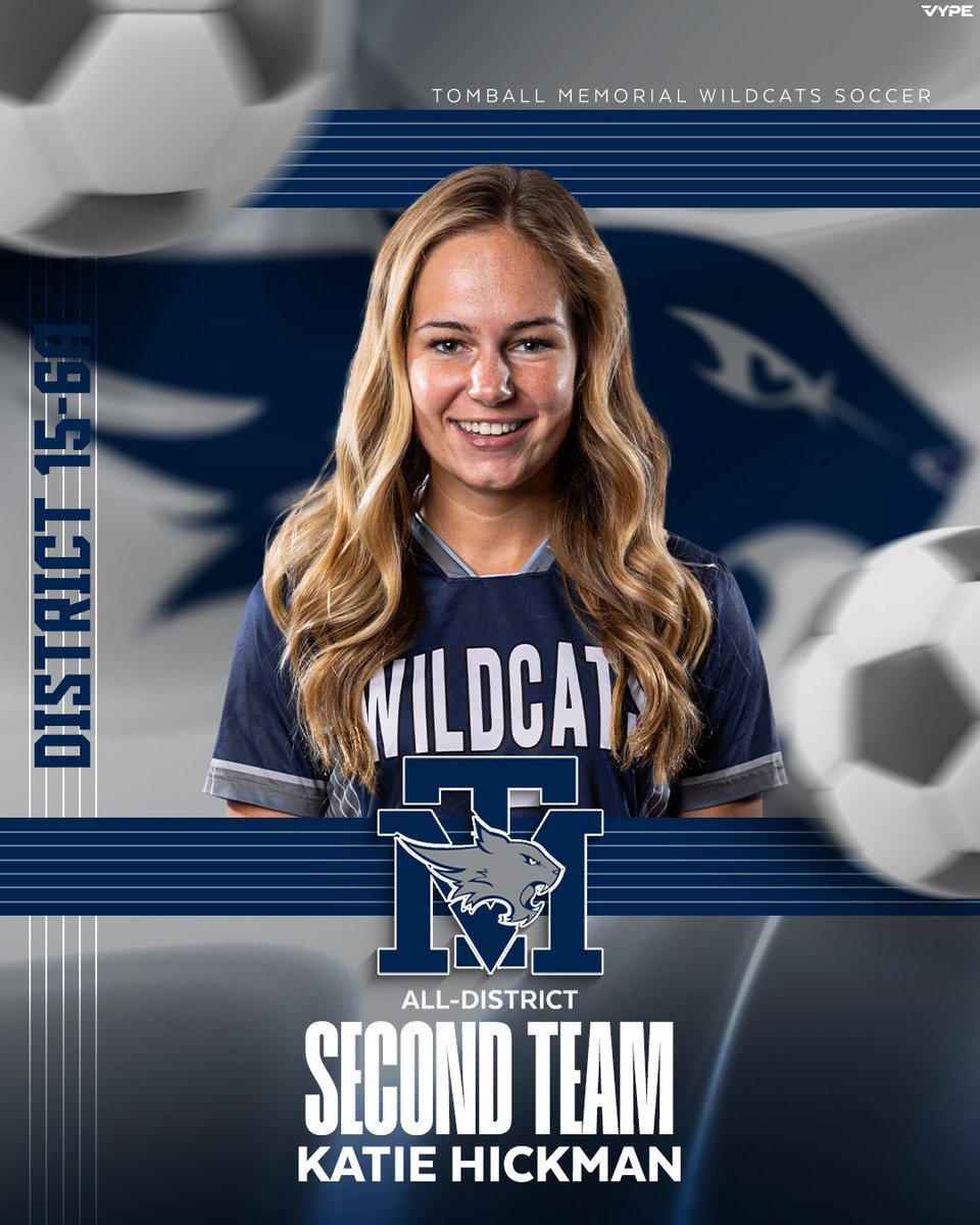 Congratulations to Katie Hickman for being named Second Team All-District for District 15-6A!