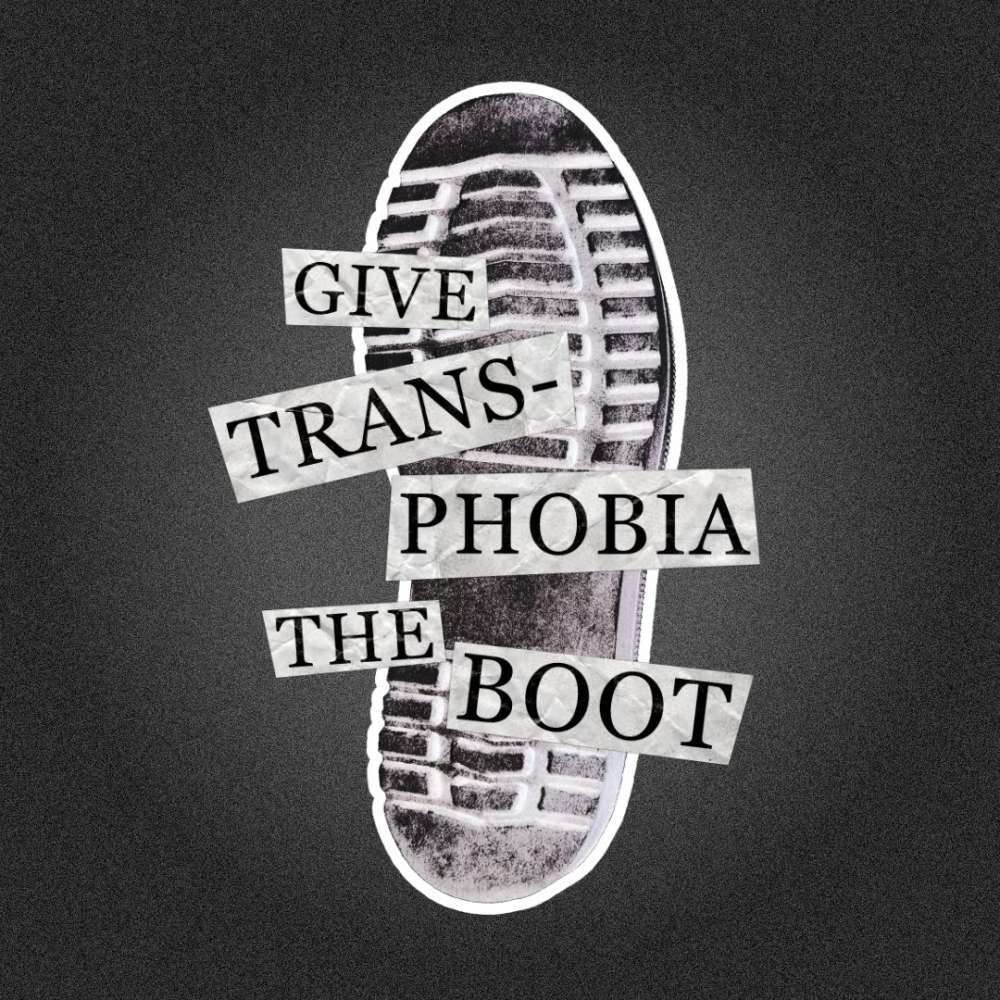 queerarthub's tweet photo. “Give Transphobia the Boot” (2023) / Alli McKee @inrainbowsirl / digital collage

🎨See this artist’s full Queer Art Hub bio at: https://t.co/Oca45nFzuH

#supportqueerartists https://t.co/i8vPBGHlts