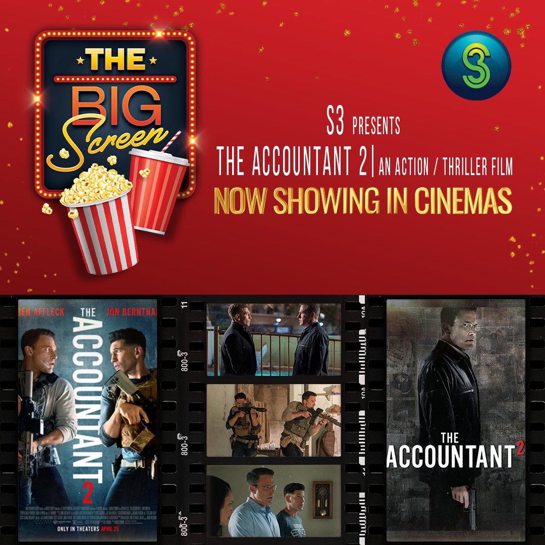 thebigscreensa's tweet photo. 🧮Numbers don't lie, but they can be deadly. Christian and his estranged brother Braxton team up, in this hit movie. Don't miss The Big Screen this Friday @15:00PM on @SABC3. Catch the repeat episodes on Mondays @5:30AM &amp; Saturdays @7:00AM. #TheBigScreen#SABC3 #TheAccountant2 https://t.co/zNch9O9xCv