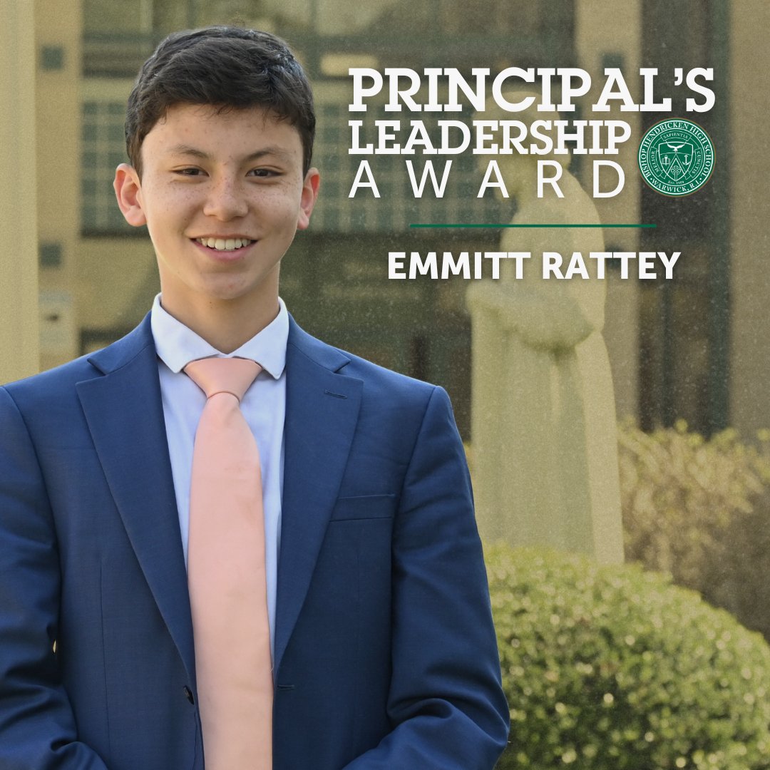 These two are dedicated tri-sport student-athletes, exemplify servant leadership, and consistently work to make a difference in the Bishop Hendricken community. Today, Ethan Charnley '25 and Emmitt Rattey '25 have been named Man of the Year and Principal's Leadership Awardee,