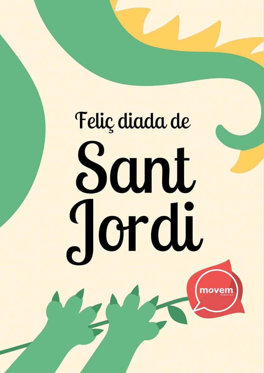🌹 Des de Movem Roquetes us desitgem una molt bona diada de Sant Jordi

📖 Entre llibres i roses, defensem la llengua i la cultura del nostre país!

#MovemRoquetes