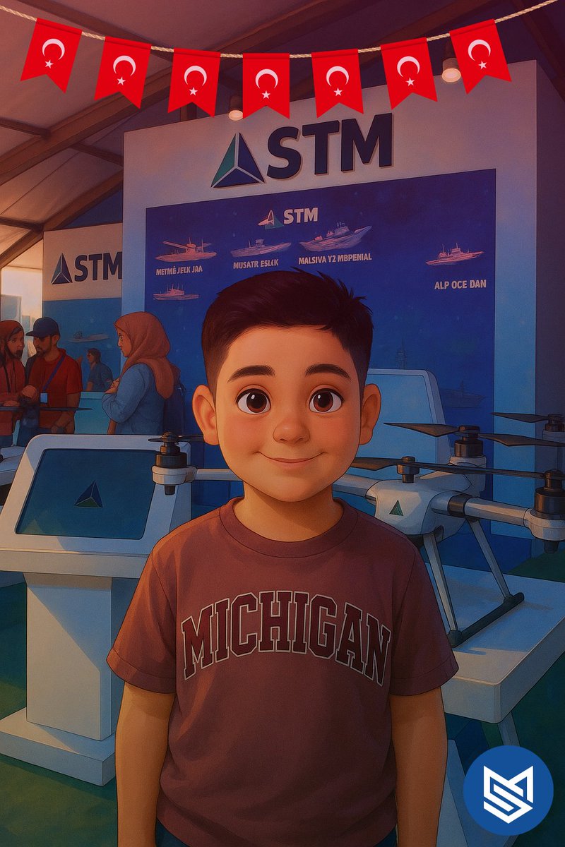 Bu fotoğrafı Teknofest Adana’da geçen yıl çekmiştik. Biz tabii yapay zekadan da destek alarak çizim haline getirdik. Ancak bu çocuğun gözlerindeki parıltıyı hayatımız boyunca unutamayacağız muhtemelen. 

İşte bizim içimizdeki memleket sevgisini harlayan kıvılcım da o gözlerdeki