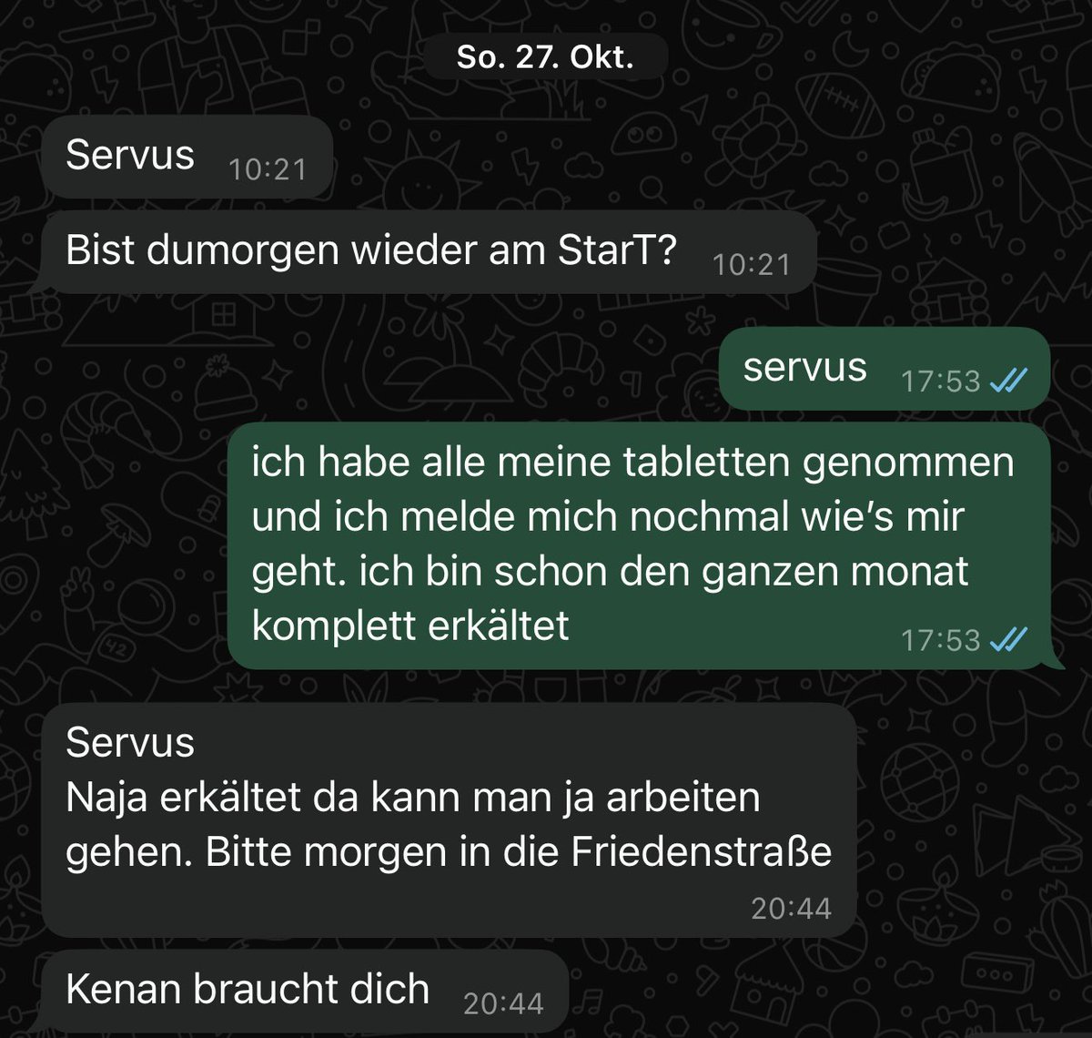 und meine kollegen fragen mich heute noch wieso ich meine ausbildung abgebrochen habe