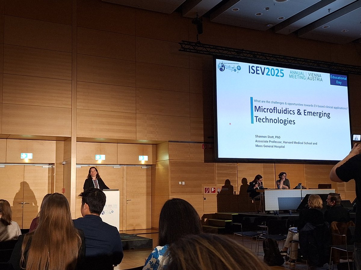 IsevOrg's tweet image. Shannon Stott (@svploeg) will now discuss microfluidics and emerging technologies ⚗️🧫
#ISEV2025