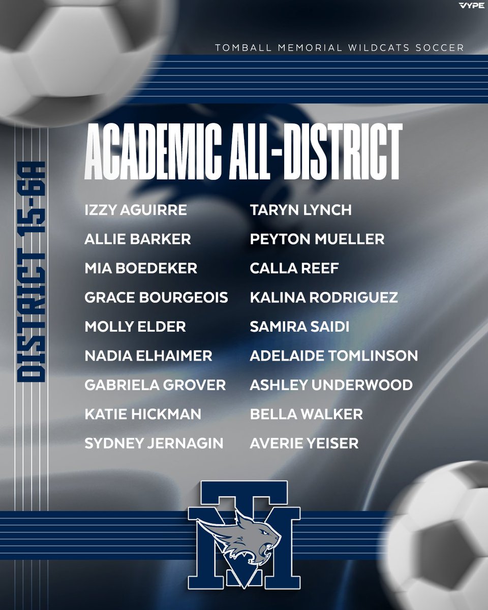 Congratulations to these 18 players who made the Academic All-District Team for District 15-6A!