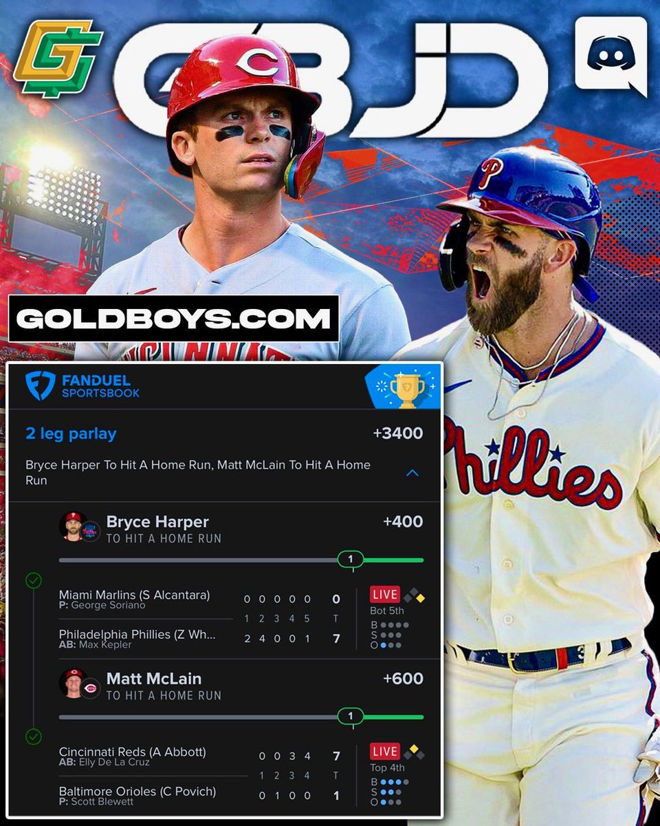 Yesterday we added another HR lay to the resume!

The past 6 days ⬇️

✅ +4407
✅ +3400
✅ +3001
✅ +2364
✅ +2315
✅ +1340

Get in here GoldBoys.com