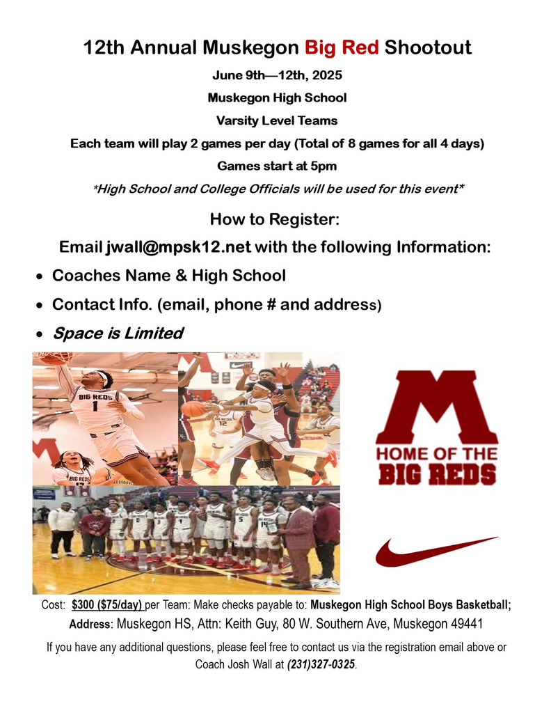 Any teams interested in coming to our shootout June 9-12 contact us soon. Spots are filling up fast.