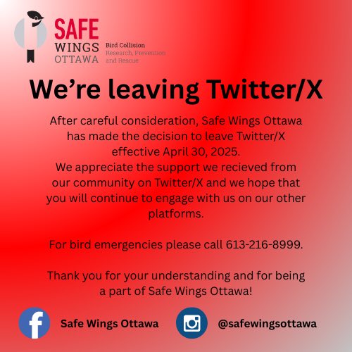 Important announcement: As of April 30, 2025 we have made the decision to leave X. We look forward to connecting with you on our other platforms. Thank you for your understanding. #goodbyeX