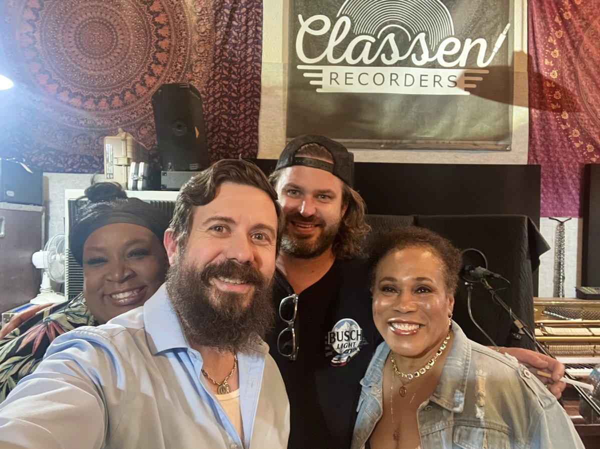 Working on new music with Chanda &amp; Myra again at @classenrecorders. Two of my favorite humans and voices. See them and me this Sunday for <a href="/NormanMusicFest/">Norman Music Festival</a> #HangoverBrunch.

#okc #normanok #nmf2025 #normanmusicfestival #americanamusic #reddirtmusic #reddirt #oklahoma #texasmusic