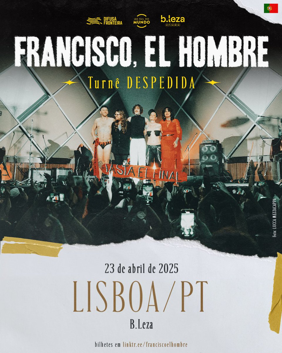 HOJE EM LISBOA! Nos vemos mais tarde no B.Leza - últimos ingressos, hein!