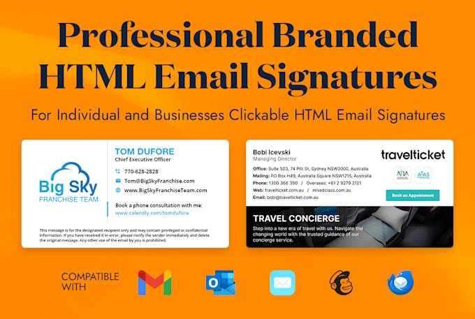 ForgeLogo's tweet image. I will design clickable HTML graphical email signature
Professional HTML &amp;amp; Image-Based Email Signatures Clickable &amp;amp; Beautiful!
Visit our website to find freelancers for your project ✨
#clickable signature #outlook signature #email signature #gmail signature #html signature