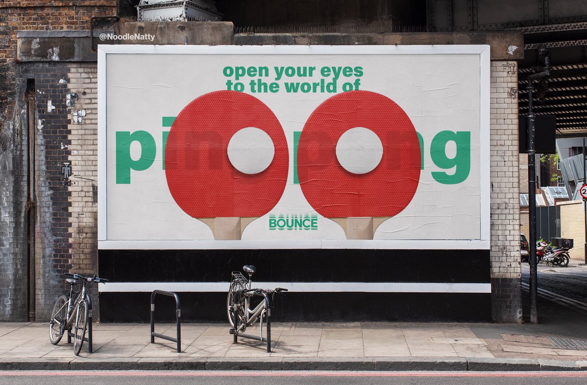 One Minute Brief of the Day:
Create posters to advertise #PINGPONG to celebrate #WorldTableTennisDay 🏓 
<a href="/OneMinuteBriefs/">One Minute Briefs ⏱️</a> <a href="/bouncepingpong/">Bounce</a>