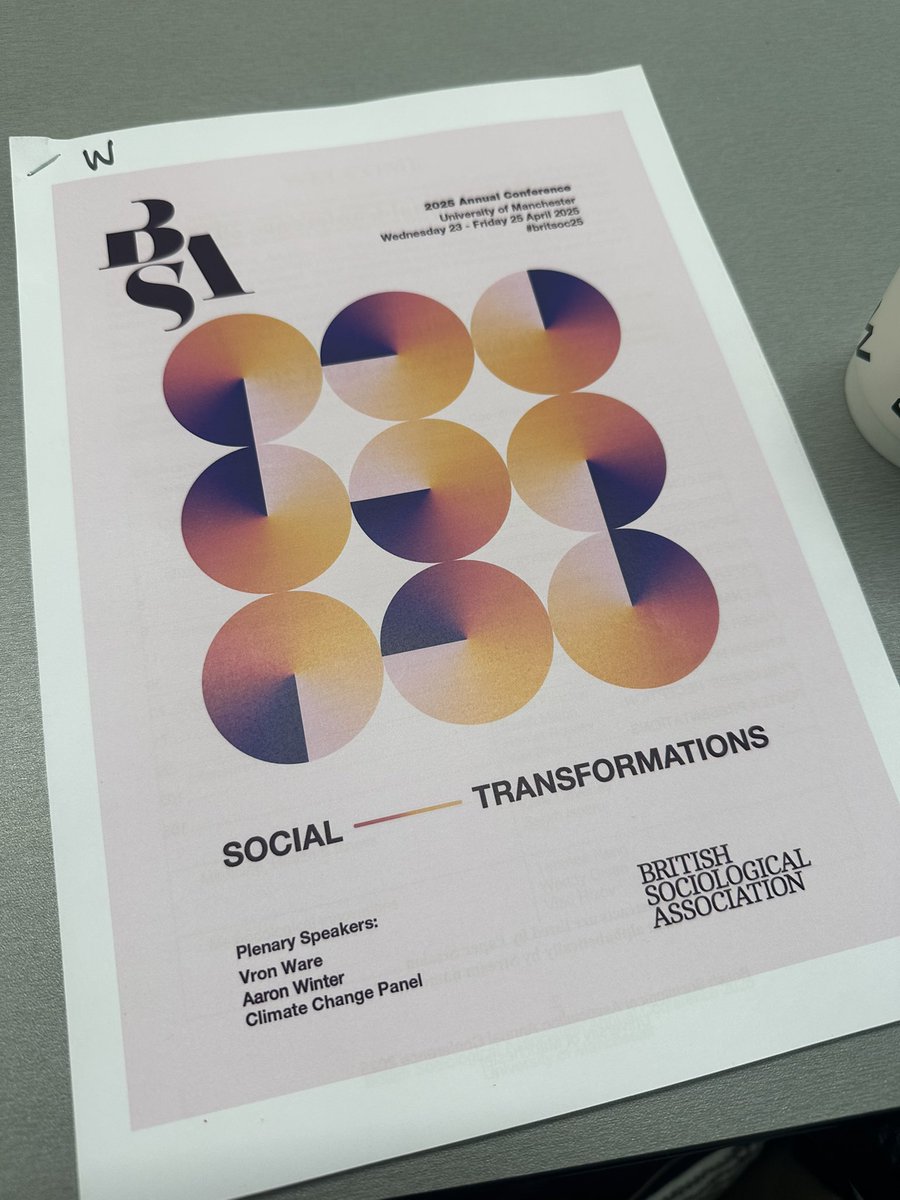 Excited to be at this year’s BSA Conference diving into big questions on Social Transformations - let’s rethink, disrupt, and imagine together. #britsoc25