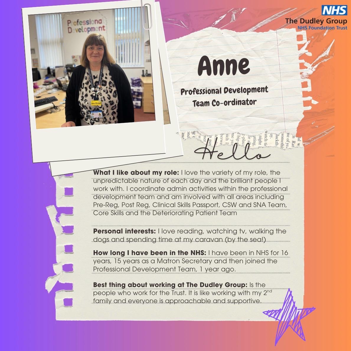 Professional Development in Dudley (@dgprofdev) on Twitter photo 🚨It’s #AdminProfessionalsDay
We want to introduce u to our FAB admin colleagues
They wk tirelessly to support the wider team & today is a time to say THANKU!
1st up is ANNE!🌟
Find out more about Anne’s role & why she enjoys wkg <a href="/DudleyGroupNHS/">The Dudley Group</a>
<a href="/Dudley_SWBCEO/">Diane Wake 💙</a> 🚨It’s #AdminProfessionalsDay
We want to introduce u to our FAB admin colleagues
They wk tirelessly to support the wider team & today is a time to say THANKU!
1st up is ANNE!🌟
Find out more about Anne’s role & why she enjoys wkg <a href="/DudleyGroupNHS/">The Dudley Group</a>
<a href="/Dudley_SWBCEO/">Diane Wake 💙</a>