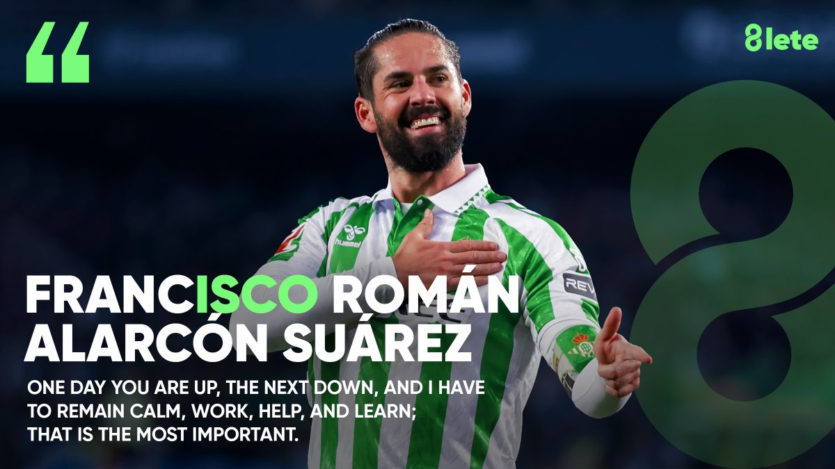 From a humble Malaga neighborhood to Real Madrid’s spotlight, Francisco Román Alarcón Suárez (Isco) rose through passion and perseverance. Doubters came and went, but his love for the game never faded. True talent always finds a way. #8lete #inspiration