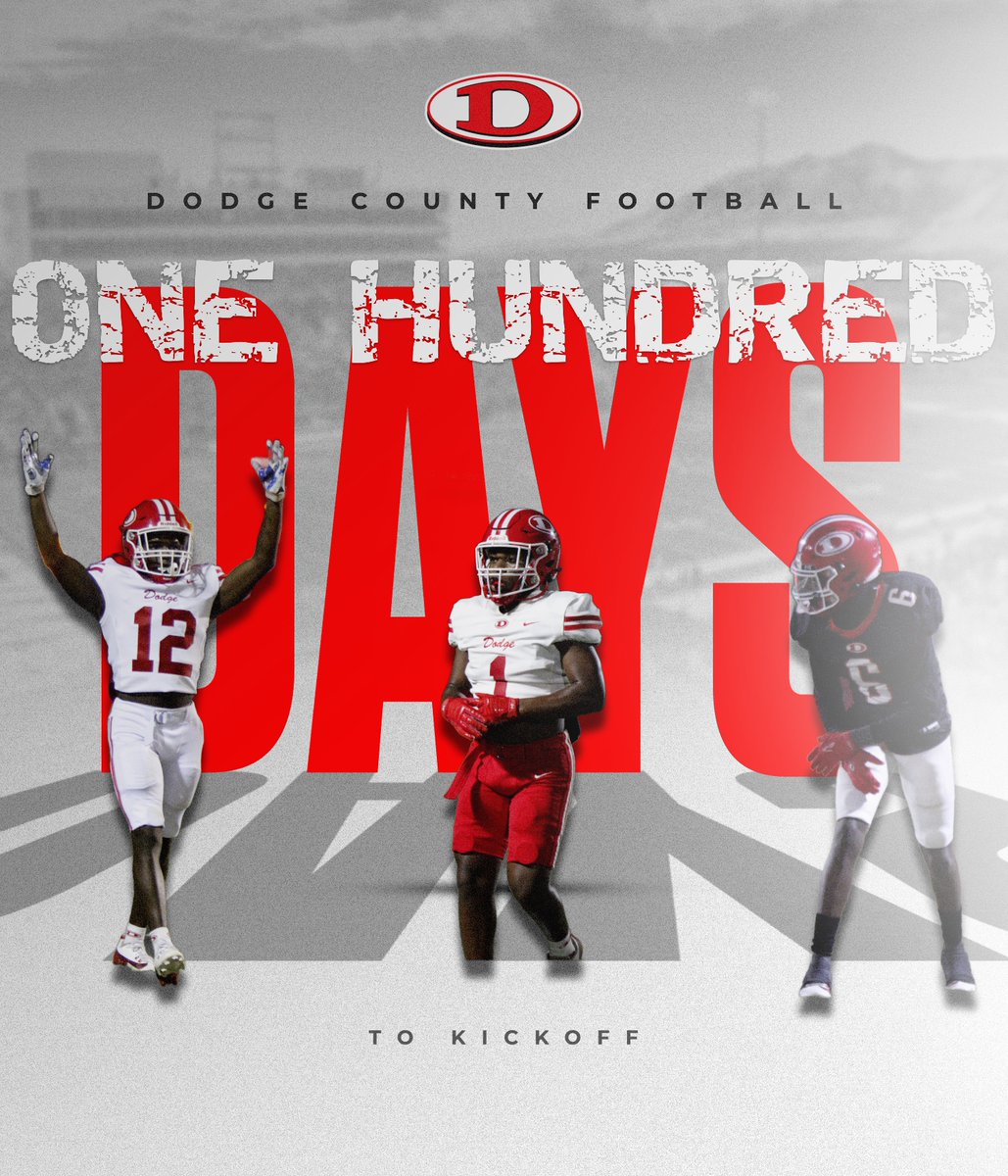 We are exactly 100 days away from Friday Night Lights and some action packed Indian football!!!! It won't be long y'all! Go Dodge!