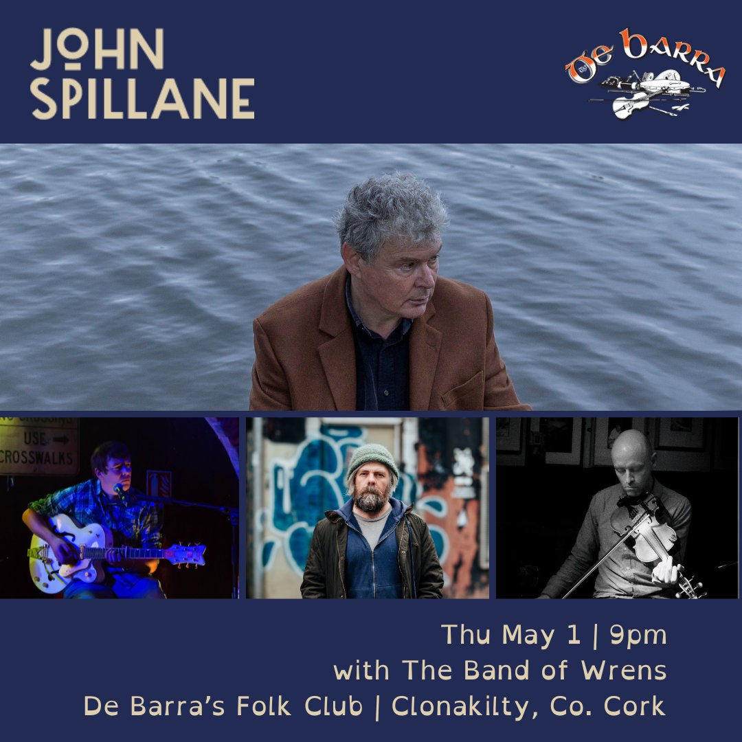 John Spillane (@johnspillane_) on Twitter photo This day next week! My residency at <a href="/DeBarraFolkClub/">DeBarraās Folk Club</a>, Clonakilty Co. Cork continues on Thursday 1st of May. Myself and the Band of Wrens will start at 9pm. See ye there! Grab your tickets here: debarra.ie/event/john-spiā¦
#JohnSpillane #folkmusic #irishmusic #westcork This day next week! My residency at <a href="/DeBarraFolkClub/">DeBarraās Folk Club</a>, Clonakilty Co. Cork continues on Thursday 1st of May. Myself and the Band of Wrens will start at 9pm. See ye there! Grab your tickets here: debarra.ie/event/john-spiā¦
#JohnSpillane #folkmusic #irishmusic #westcork
