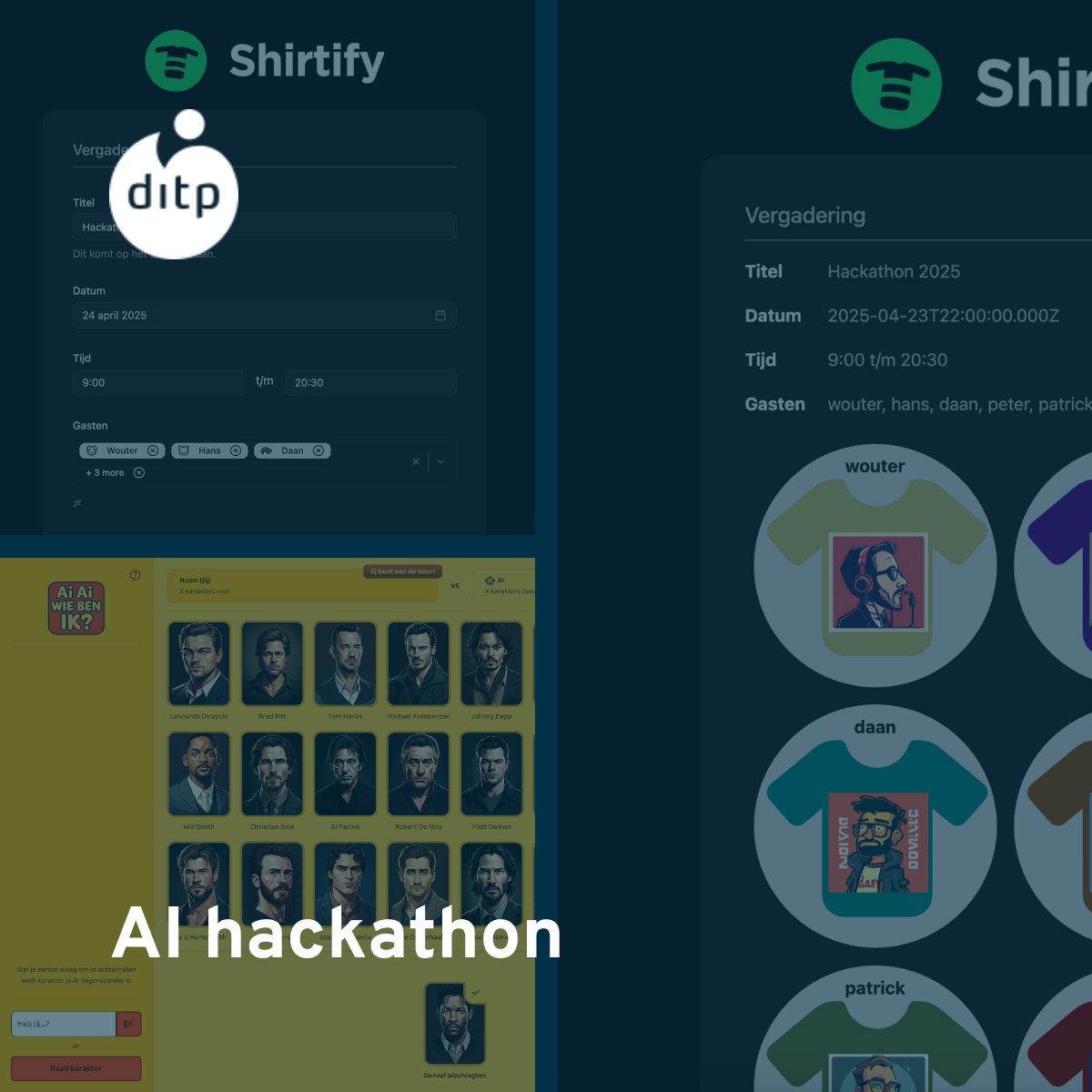 ditpholding's tweet photo. 🤖 Twee teams, één dag en hele leuke resultaten.  

Gisteren hebben we onze creativiteit losgelaten tijdens onze interne #AIhackathon. Het doel? Een #applicatie bouwen waarin AI een centrale rol speelt. Hieronder een kleine impressie van het resultaat.  

👉sales@ditpsoftware.nl. https://t.co/0WjU2IGU20