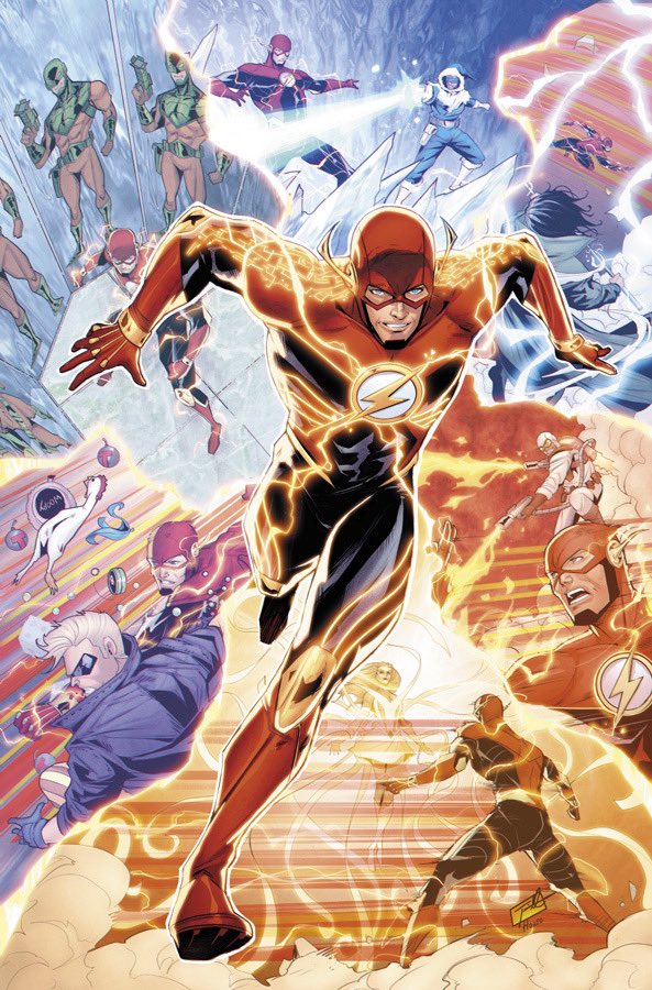 TravisMercer15's tweet image. Wally West Wednesday!!!!
My Flash 23 variant cover was revealed! Colors by the amazing @adalhouse
Wally vs the rogues! Hope all the Flash Fans find it Fantastic! (That’s some solid alliteration!)
⚡️❤️💛⚡️ @DCOfficial #theflash #dccomic