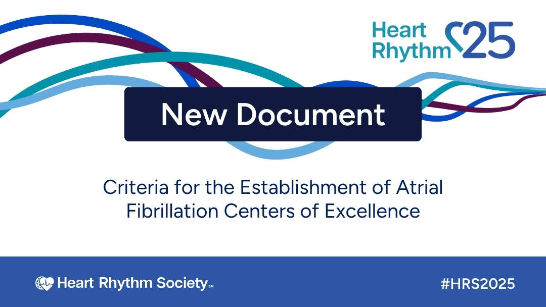 Heart Rhythm Society (@hrsonline) on Twitter photo What defines an AFib Center of Excellence?
HRS lays it out in a new consensus statement: “Criteria for the Establishment of Atrial Fibrillation Centers of Excellence.”
Chaired by Drs. <a href="/TJaredBunch/">Thomas Jared Bunch</a> and <a href="/deering_f/">ThomasFDeering</a>, this multidisciplinary effort offers a checklist of criteria that What defines an AFib Center of Excellence?
HRS lays it out in a new consensus statement: “Criteria for the Establishment of Atrial Fibrillation Centers of Excellence.”
Chaired by Drs. <a href="/TJaredBunch/">Thomas Jared Bunch</a> and <a href="/deering_f/">ThomasFDeering</a>, this multidisciplinary effort offers a checklist of criteria that
