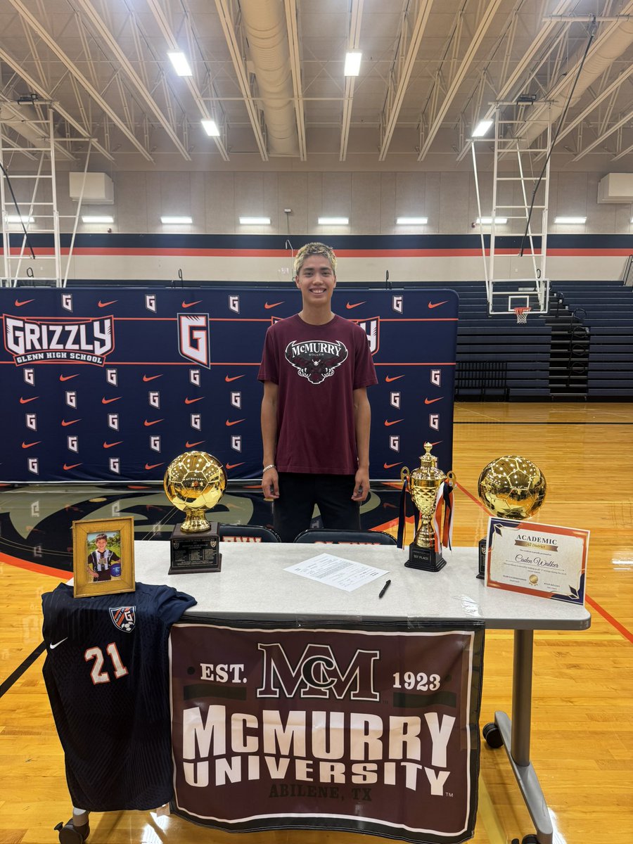 Grizz FC (@grizzfc) on Twitter photo Congrats to Caden Walker on signing with <a href="/McMurryMSoccer/">McMurry Men's Soccer</a>
#TPW
<a href="/LeanderisdATH/">Leander ISD Athletics</a> <a href="/Coach_Kraus/">Brandon Krauskopf</a> <a href="/Coach_MGuzman/">Marissa Guzman</a> <a href="/j_wo24/">Jennifer Womack</a> <a href="/Glenn_Athletics/">Glenn Grizzly Athletics</a> <a href="/var_austin/">VAR</a> <a href="/LethalSoccer/">Coach Duque</a> Congrats to Caden Walker on signing with <a href="/McMurryMSoccer/">McMurry Men's Soccer</a>
#TPW
<a href="/LeanderisdATH/">Leander ISD Athletics</a> <a href="/Coach_Kraus/">Brandon Krauskopf</a> <a href="/Coach_MGuzman/">Marissa Guzman</a> <a href="/j_wo24/">Jennifer Womack</a> <a href="/Glenn_Athletics/">Glenn Grizzly Athletics</a> <a href="/var_austin/">VAR</a> <a href="/LethalSoccer/">Coach Duque</a>