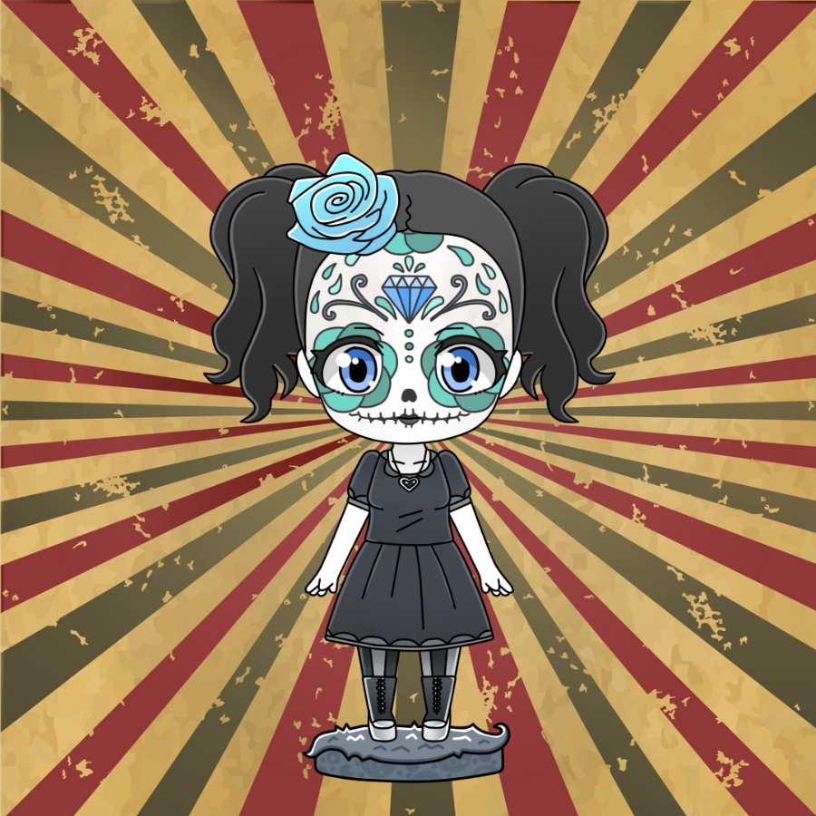 Ahoy, mateys! ArtStyleMimi #405 be livin' in Mexico, where they be celebratin' the Day of the Dead!  A jolly good time, filled with songs and spirits!  What say ye, lads and lasses?  Like it or not?  Poll be in the comments! ☠️🎉 #DayOfTheDead #MexicanHoliday #AyeOrNay )🎃