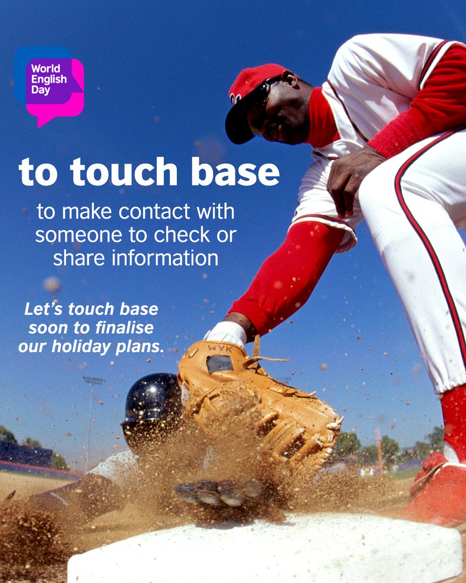 Where do idioms come from? Well, a lot of them come from sports! Can you think of any more?
We have a great gift for you for #WorldEnglishDay! Download our free ebook, Phrase-ology: A collection of 100 English phrases here: learnenglish.pub/WorldEnglishDay