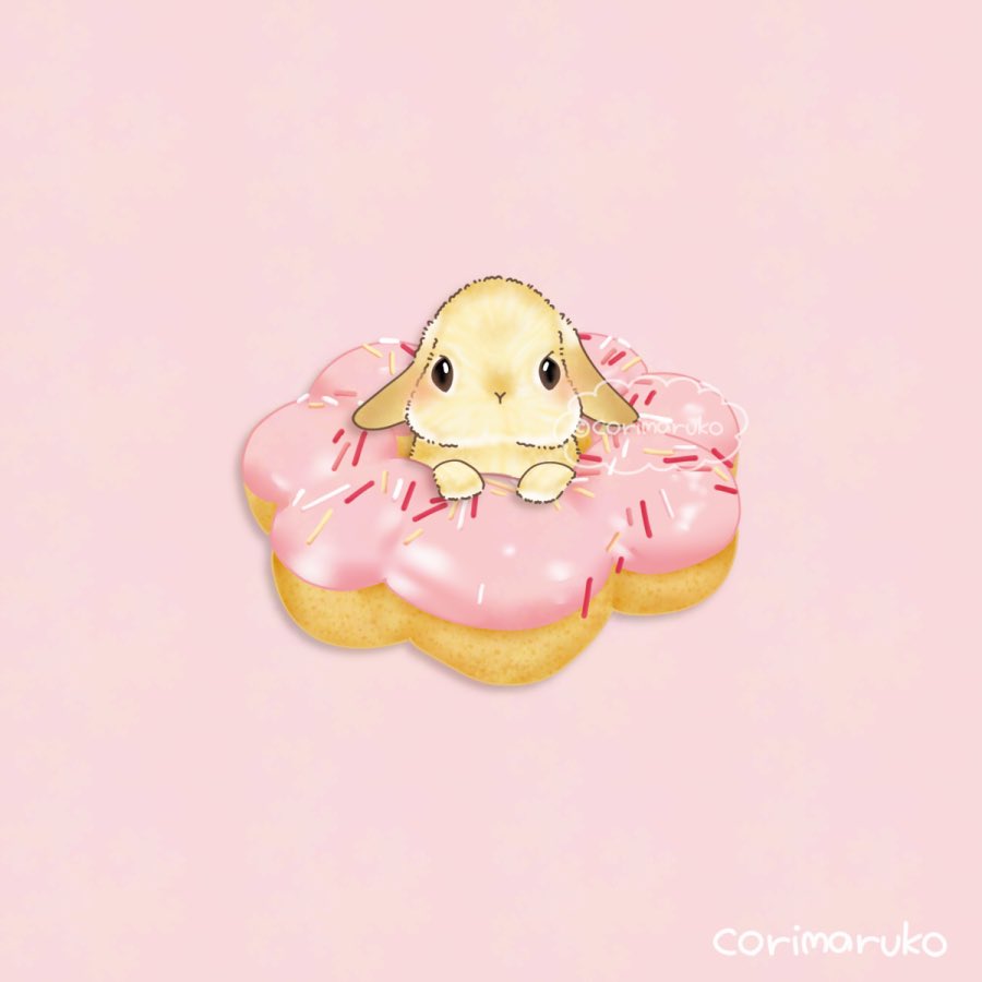 もちもちのドーナッツだよぉ

#うさぎ #ドーナツ #いちご
#スイーツ #春 #イラスト #illustration