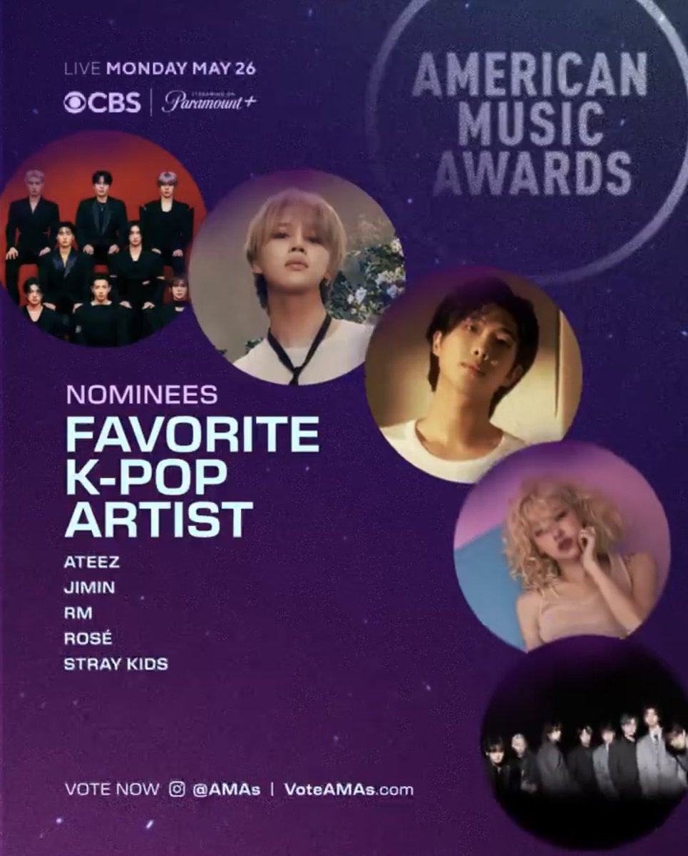 btschartsxdaily's tweet photo. [🏆 ] #JIMIN has been nominated for “Favorite K-Pop Artist ” at the 2025 #AMAs 

VOTE for Jimin 25X Per day per account.
��https://t.co/HijjZFLSvV https://t.co/PXCJevmdGv