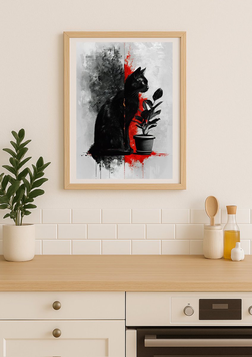 sketchedtime's tweet image. A new drop has arrived from Sketched Time!
This striking black cat wall art blends abstract textures with modern gothic charm — a bold statement for any space.

#BlackCat #GothicDecor #AbstractAnimals #ModernWallArt #CatLovers
Add this to your collection sketchedtime.etsy.com