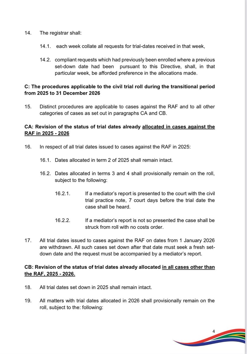 Legal_corner_'s tweet image. 📍 DIRECTIVE INTRODUCING MANDATORY MEDIATION IN THE GAUTENG DIVISION